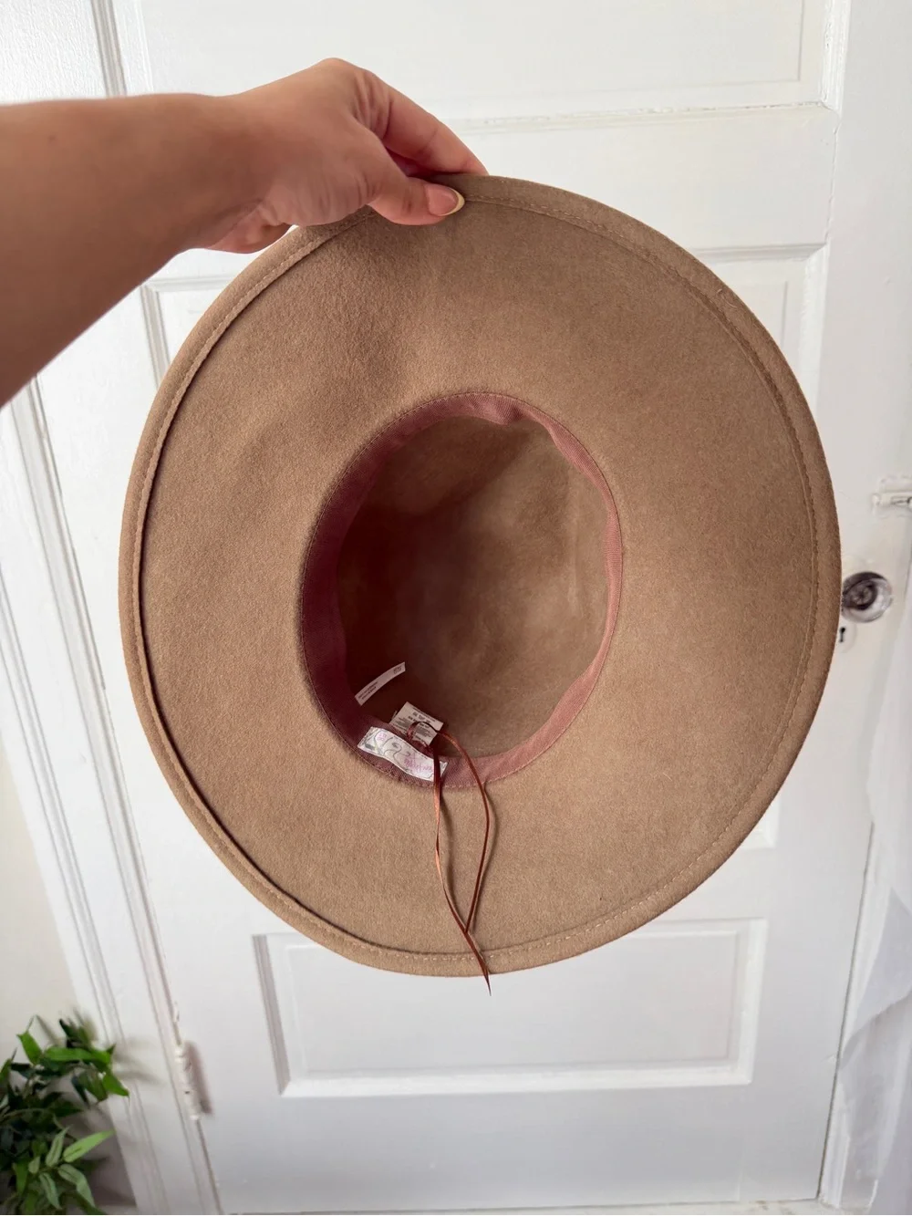 Free People Beaumont Wool Hat Suede Band Wide Brim Fedora Boho Western Festival